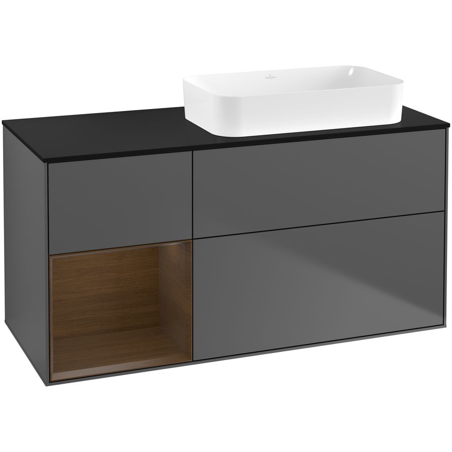 Wastafelonderkast Finion 1200x603x501mm Antr. Matt Lacquer F682GNGK