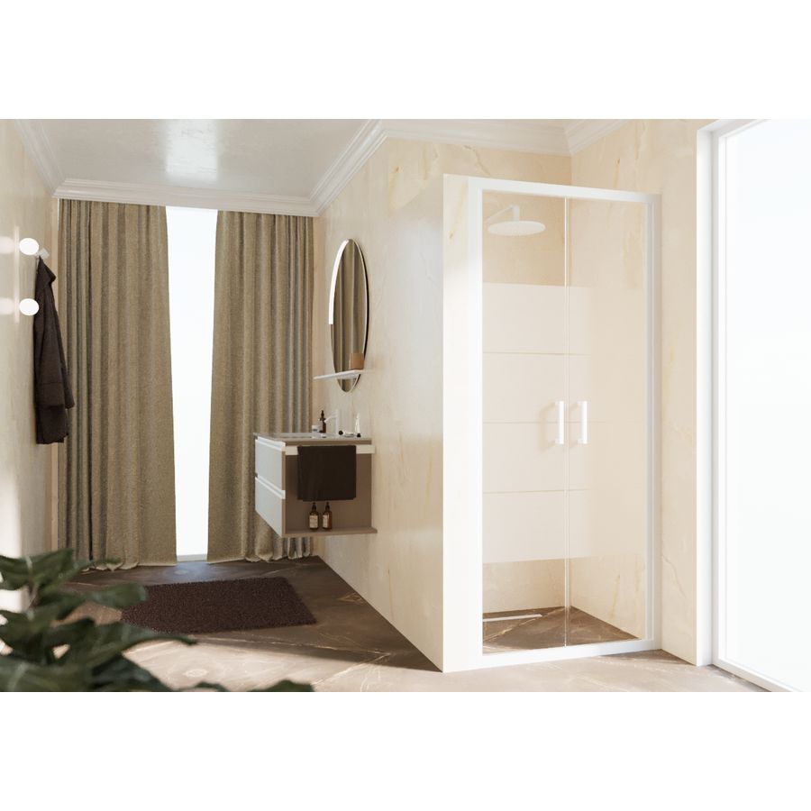 Deur Zep 2.0 2B 66 2-Del Klapde.66-72 Strip Motief Wit Mat