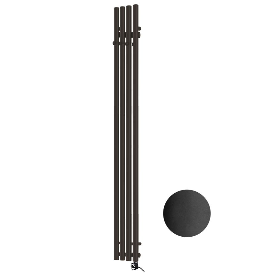 Buisradiator Tubo Hook E-Comfort 1200x205mm 300W Mat Zwart