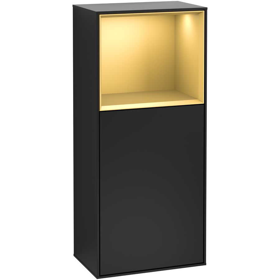 Zijkast Finion 418x936x270mm Black Matt Lacquer G510HFPD