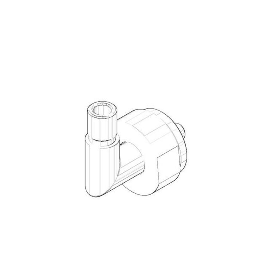 Houder 26x40x42mm Platina gebors.