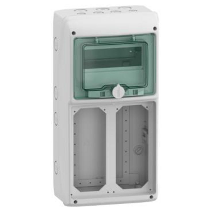 Verdeler contactdoos combinatie 1x8 mod 2 openingen 103x225mm (