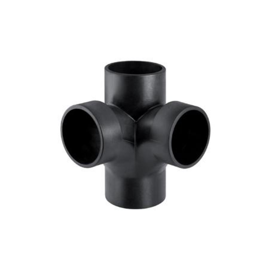 T-stuk dubbel stroom 90° 90mm polyethyleen (PE) Silent-db20 geluidsarm