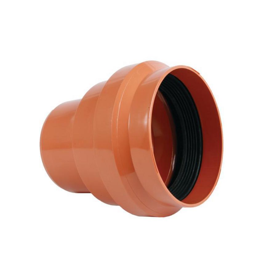 PVC manchet overgangsstuk gres-spie 131x110mm SN4 bruin