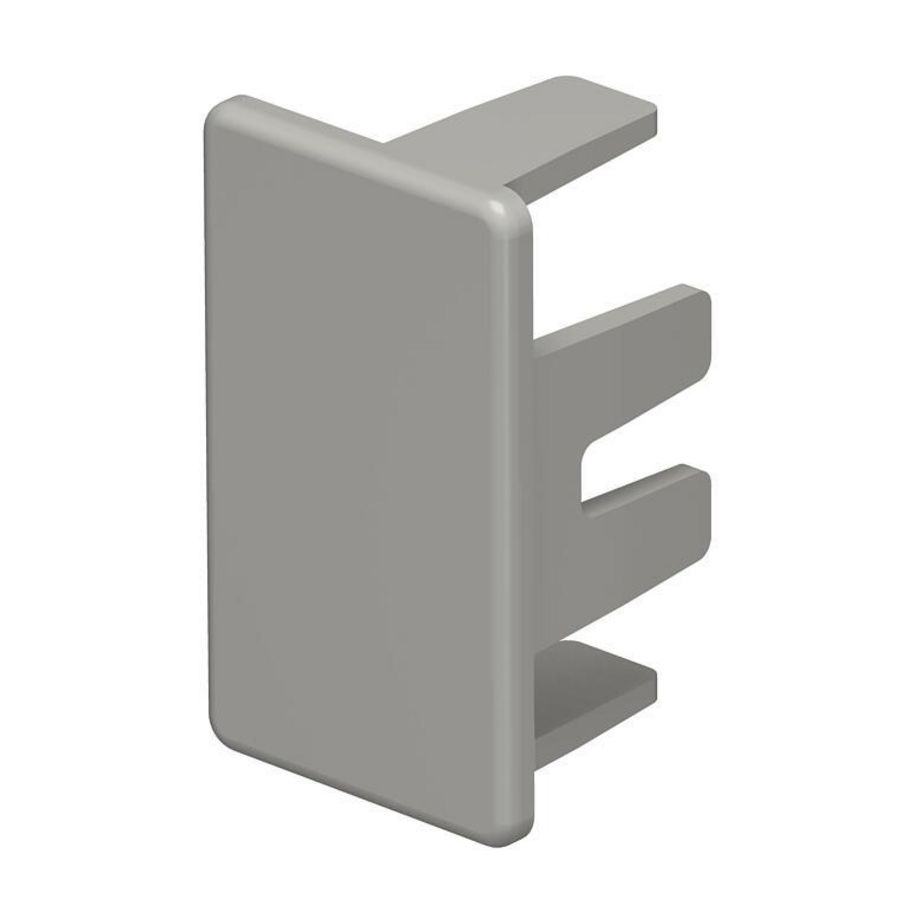 Eindstuk 20x35mm polyvinylchlorid steengrijs VVE=10