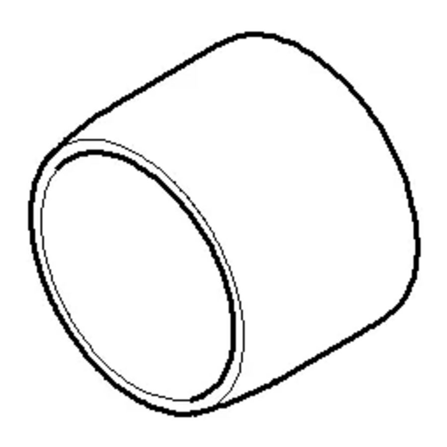Beluchter mouw 23x17mm Champagne (22kt Goud)