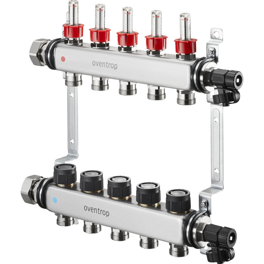 Verdeler rvs MULTIDIS 1"  SF tbv 5-groeps 0-5l/min.