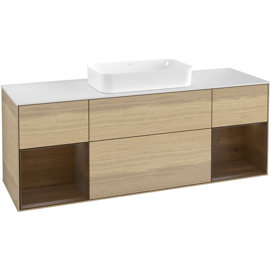 Wastafelonderkast Finion 1600x603x501mm Oak Veneer G331GNPC
