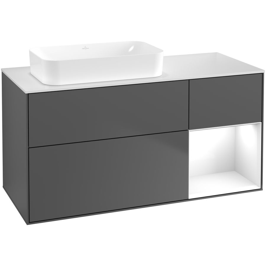 Wastafelonderkast Finion 1200x603x501mm Antr. Matt Lacquer F691GFGK