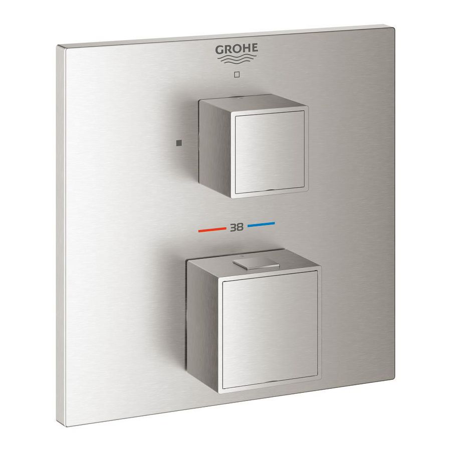 Afbouwdeel Grohtherm cube zonder omstel supersteel (rvs look)