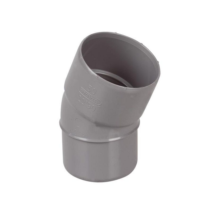 Wadal PVC lijm bocht 22° 50mm grijs mof/spie BC