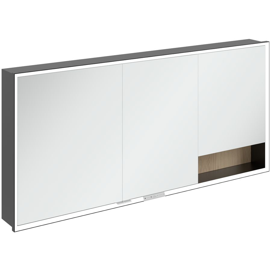 Inbouw-spiegelkast My View+ 1600x750x168mm Nordic Oak