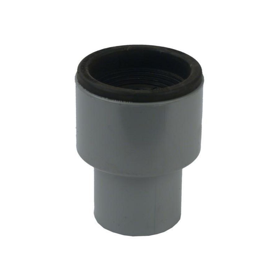 Overgangsstuk PVC/metaal PVC 40x40mm grijs incl. verlooprubber