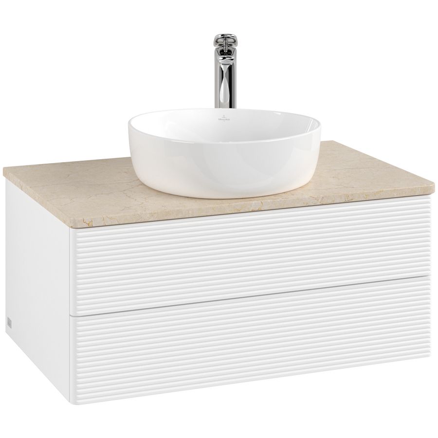 Wastafelonderkast Antao 800x360x500mm White Matt Lacquer L19153MT