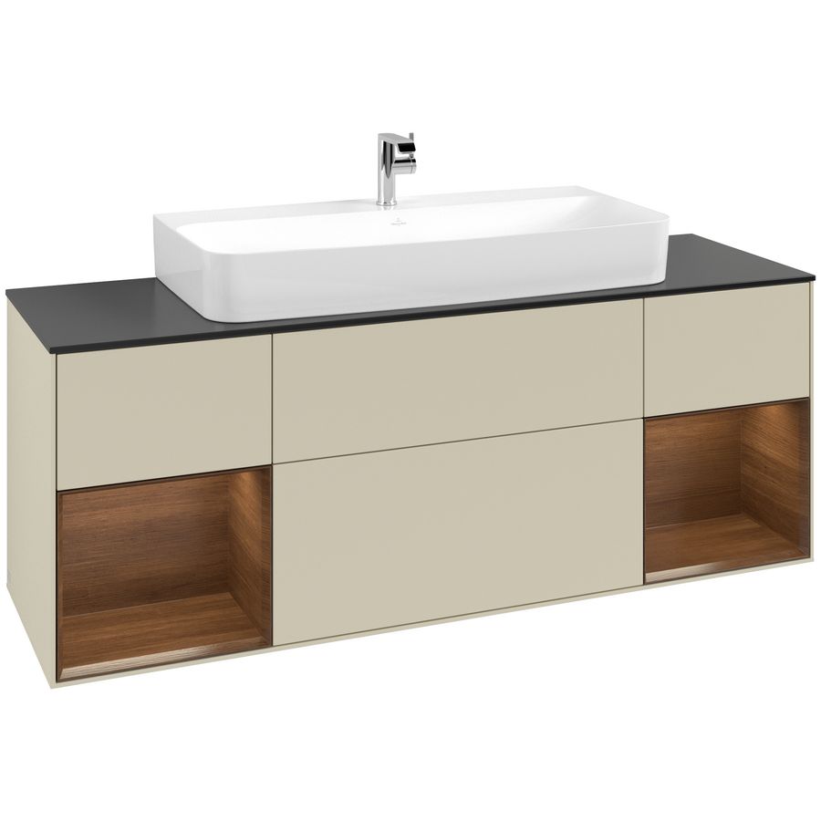 Wastafelonderkast Finion 1600x603x501mm S.Grey Matt Lacquer F212GNHJ