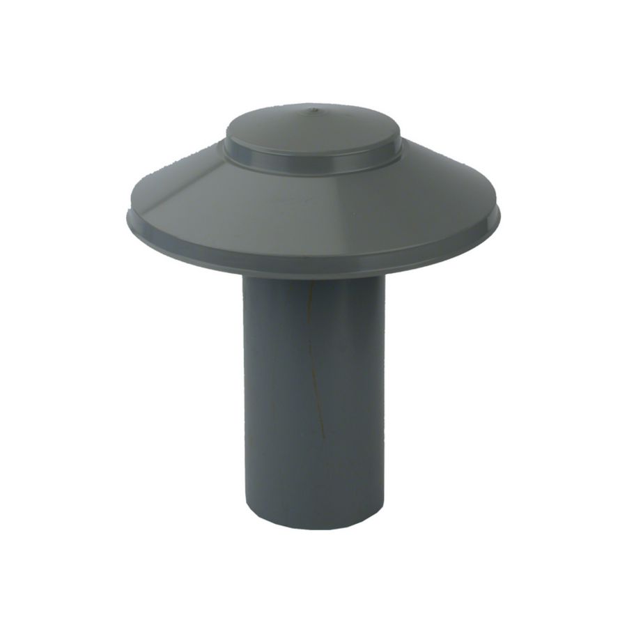PVC ontluchtingskap enkelwandig 100mm