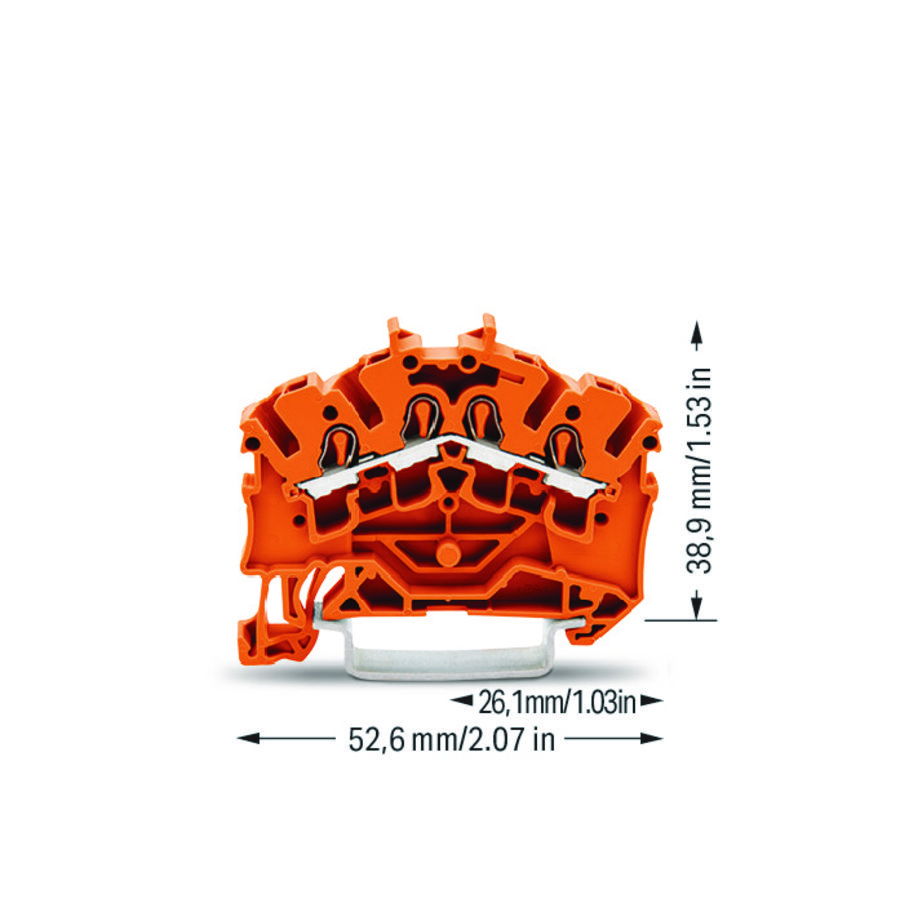 4-draads rijg 2,5mm² voor Ex e II-oranje 2002-6402 VVE=100