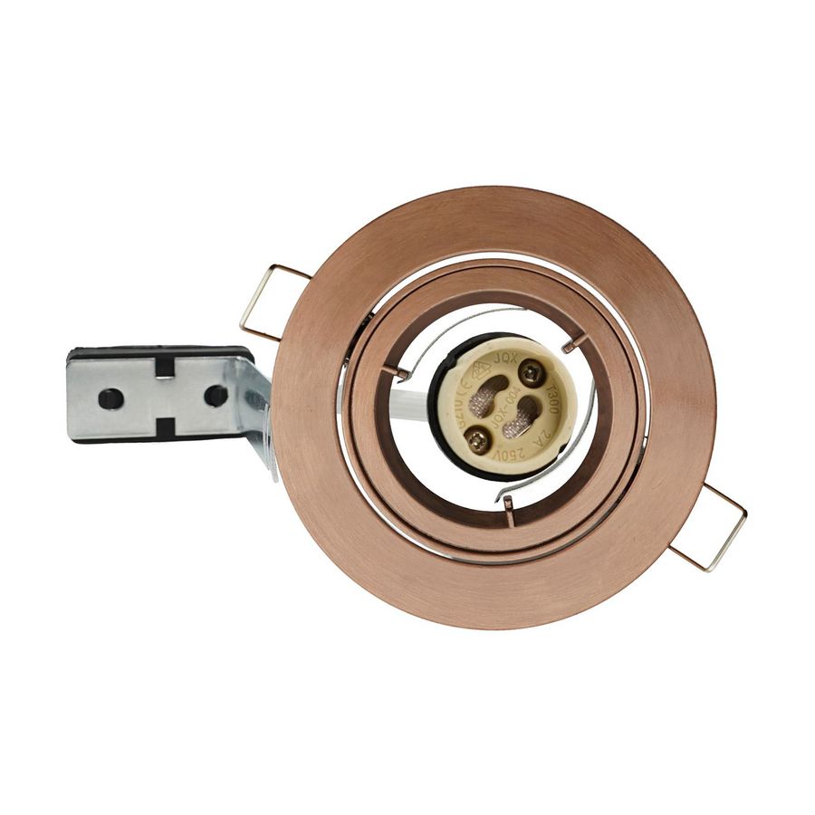 Spot GU10 Set Rose Koper Geborsteld Aluminium Verstelbaar