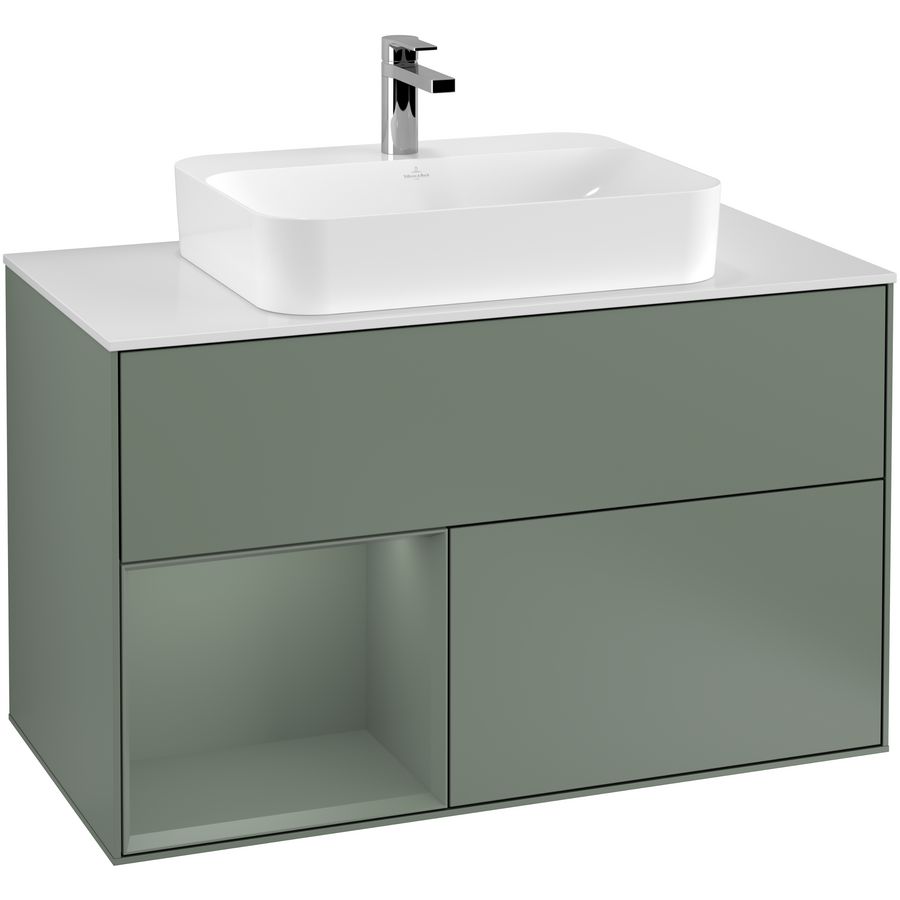 Wastafelonderkast Finion 1000x603x501mm Olive Matt Lacquer G361GMGM