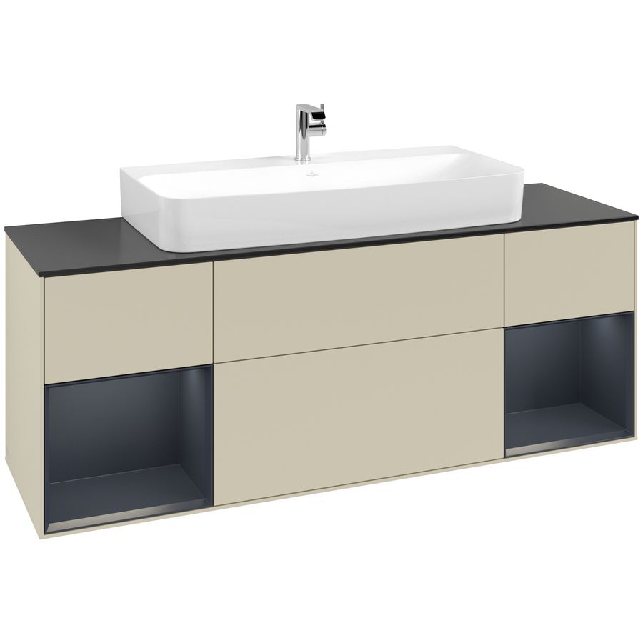 Wastafelonderkast Finion 1600x603x501mm S.Grey Matt Lacquer F212HGHJ