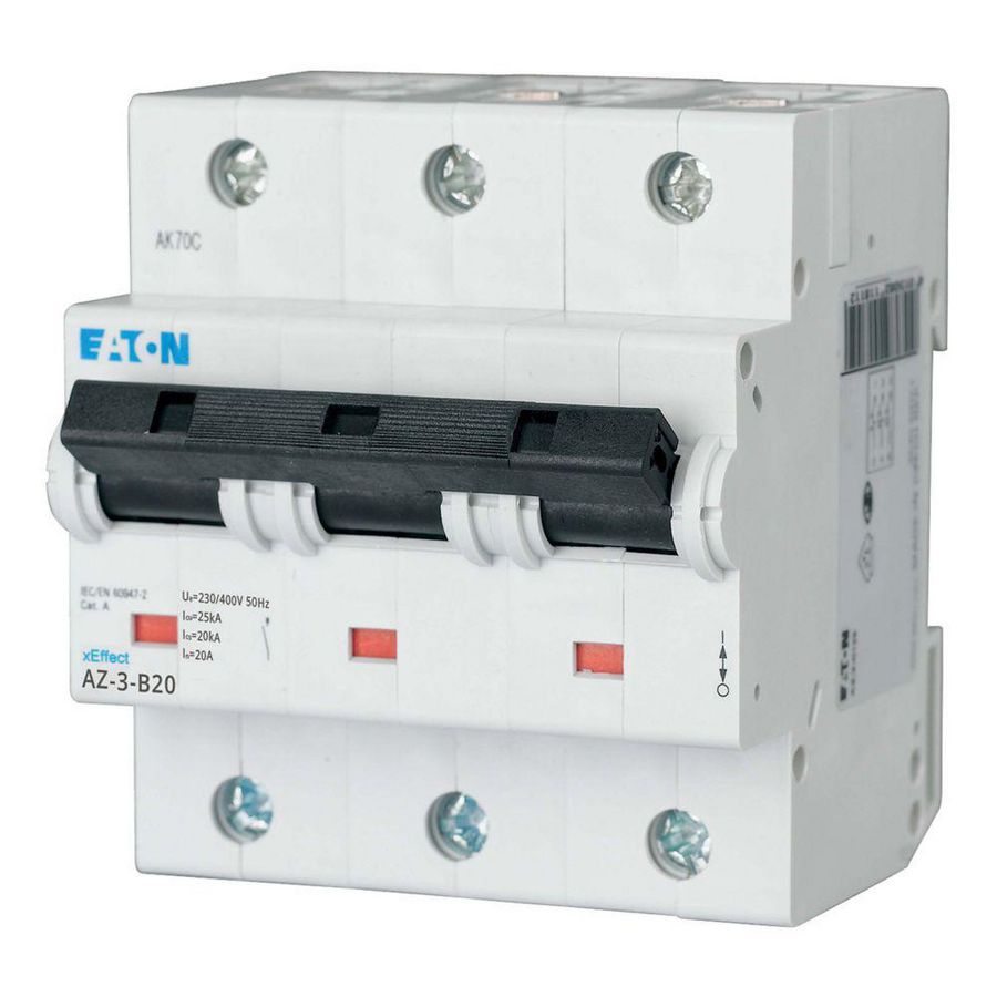 installatieautomaat (MCB) AZ B-karakteristiek 20A 3-polig 25kA