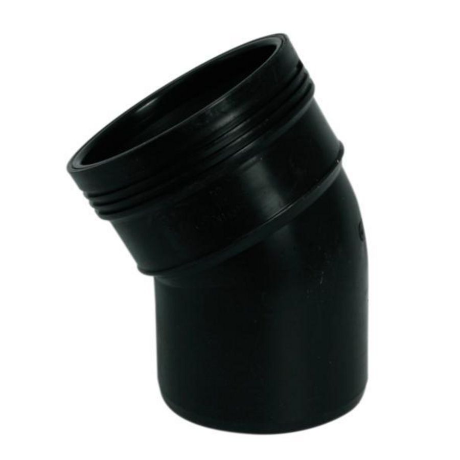 Wafix PP manchet bocht 30° 110mm SN8 zwart mof/spie