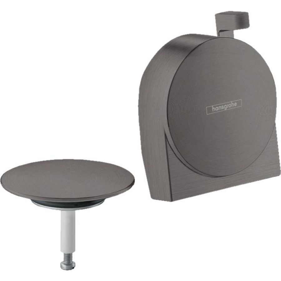 Afbouwdeel Exafill badafvoer en overloopgarnituur 58117340 brushed black chrome