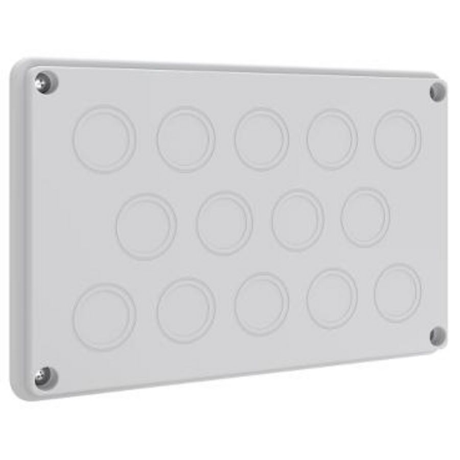 Kabelwartelplaat 280mm dieptebehuizing 14xM25/32 14