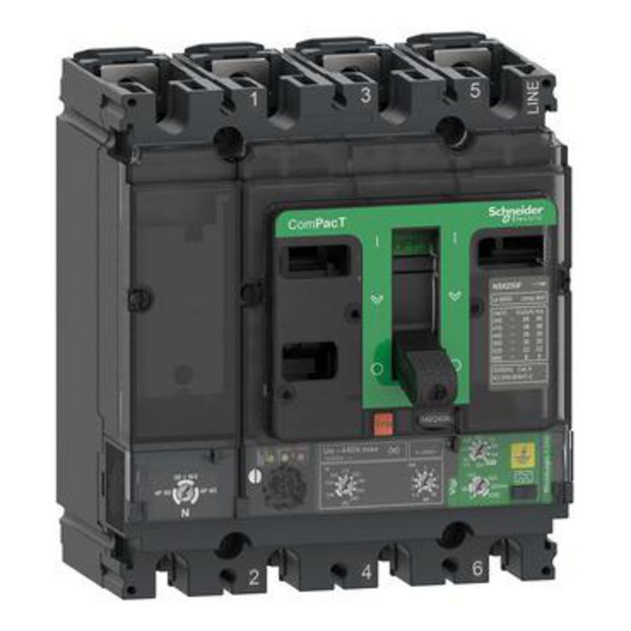 Vermogenschakelaar NSX100F 36kA AC 4P4D 100A 4.2 ComPact