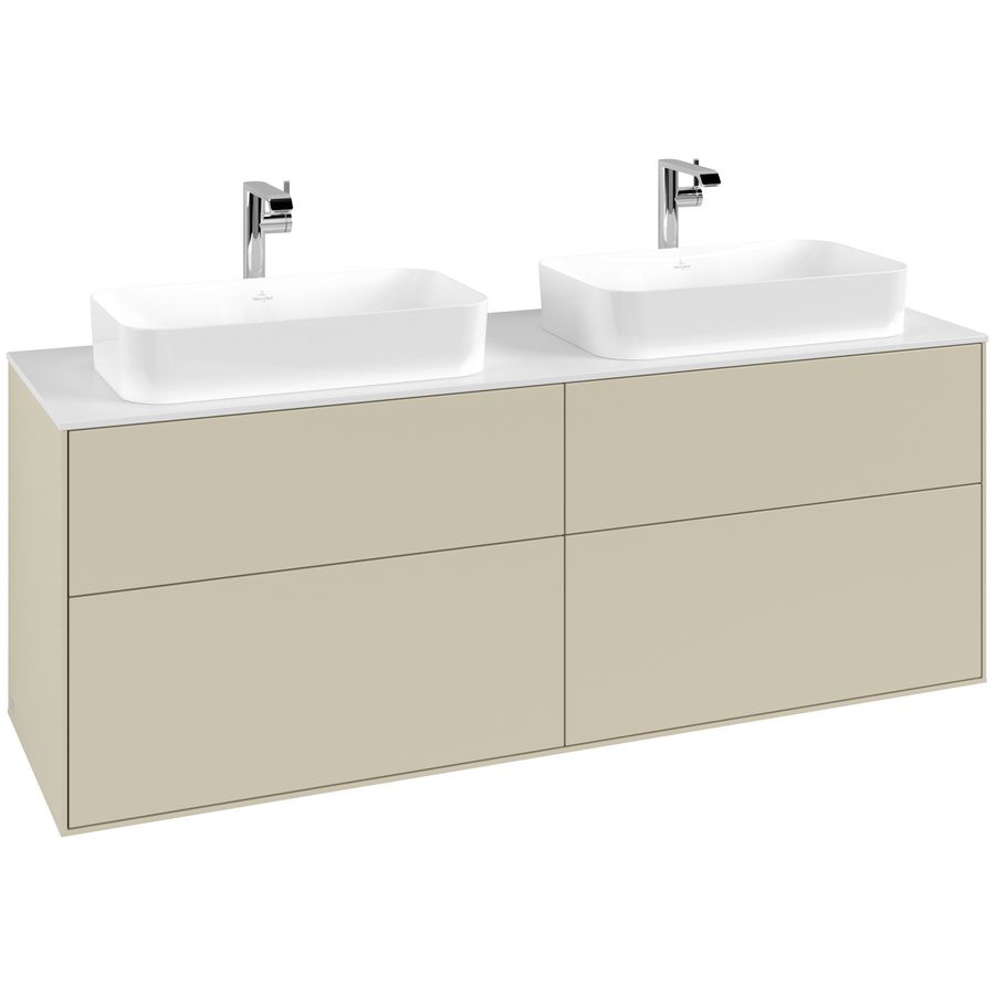 Wastafelonderkast Finion 1600x603x501mm S.Grey Matt Lacquer F31100HJ