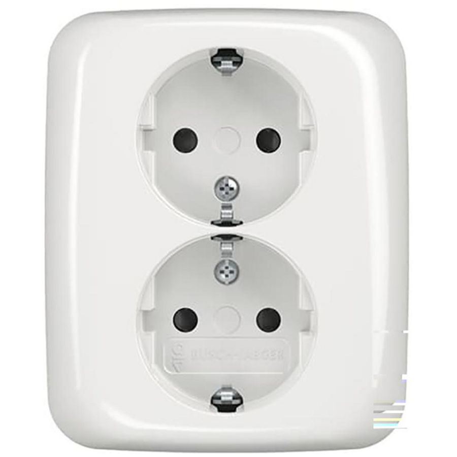 Wandcontactdoos ra dubbel kv inb R-alpin 2TKA00003898 (202 EUJB-214)