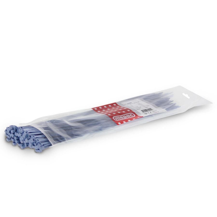 Zak a 100st. bundelband magn. detecteerbaar 380X4,5mm blauw