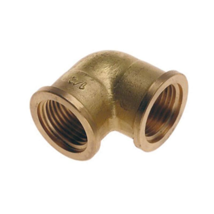 Draadknie messing 3/8" (2x bn.)