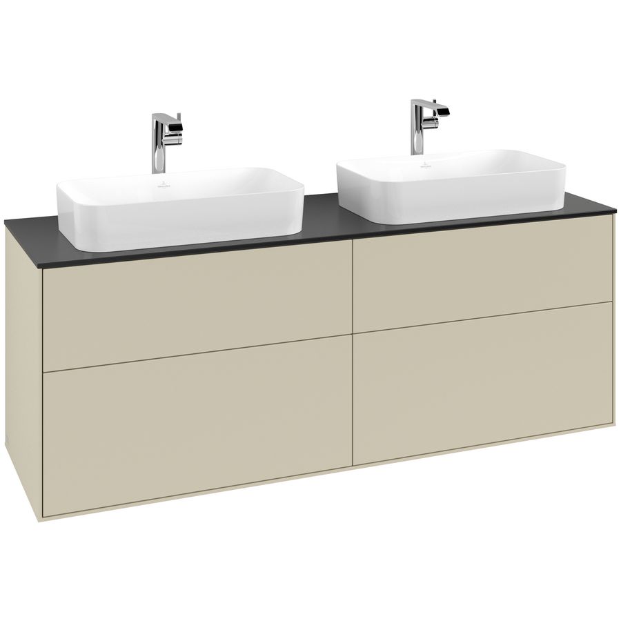 Wastafelonderkast Finion 1600x603x501mm S.Grey Matt Lacquer F31200HJ