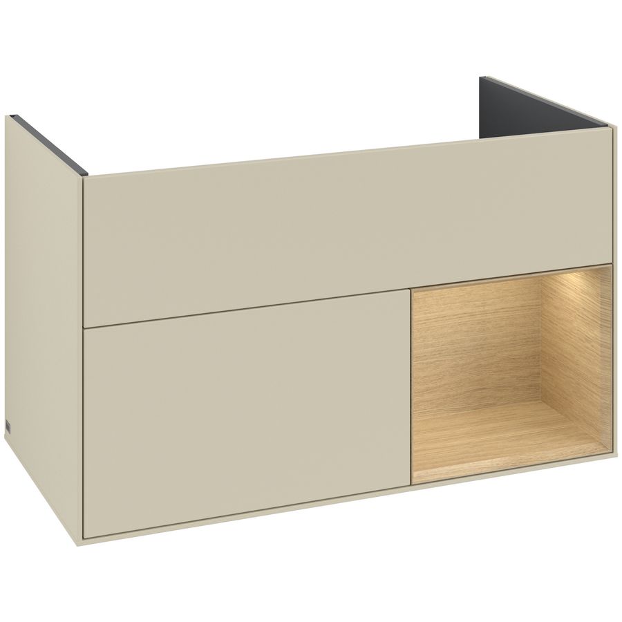 Wastafelonderkast Finion 996x591x498mm S.Grey Matt Lacquer F040PCHJ