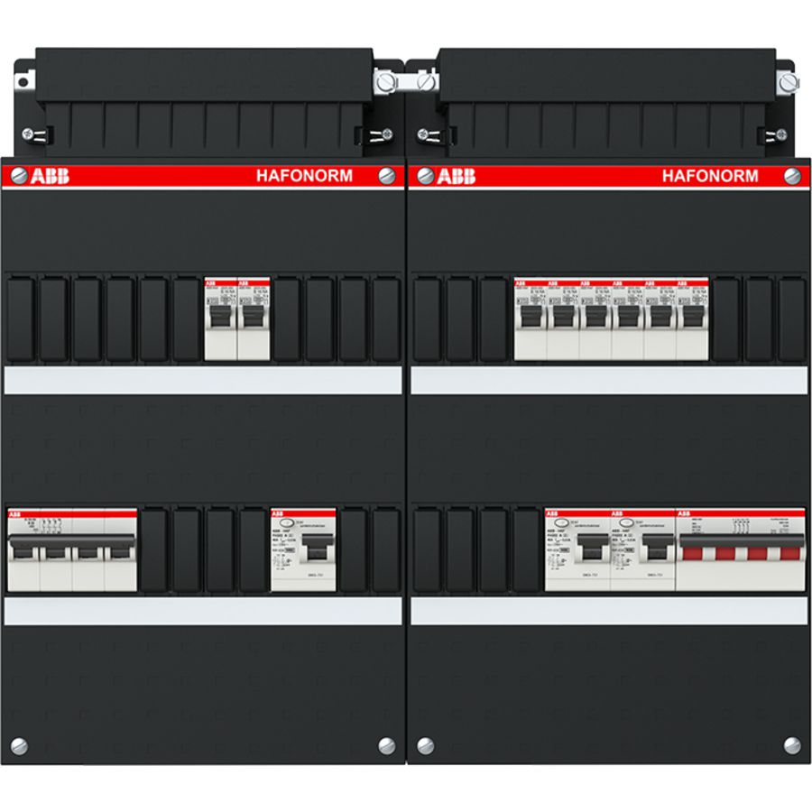 Groepenkast 8x achter 3x 30mA = HS + D 3-fasen