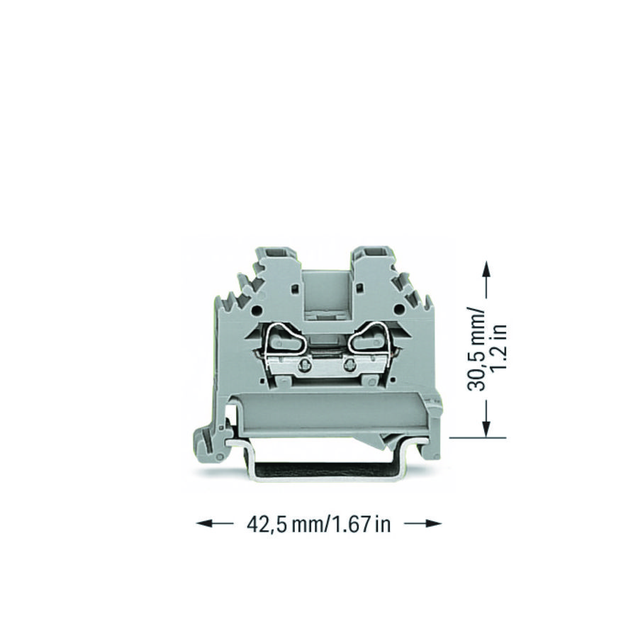 2-draads rijgklem 2,5mm² markeringsh. zijkant 280-101VVE=100