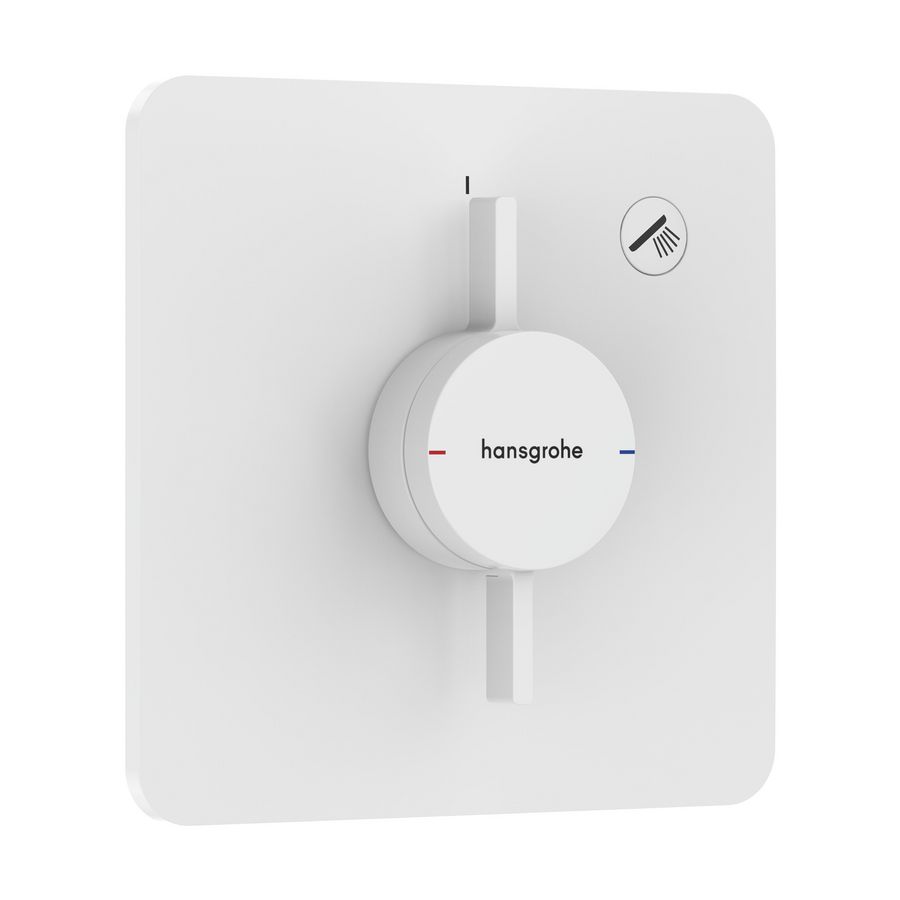 DuoTurn Q afbouwdeel tbv inbouwkraan voor 1 functie mat wit