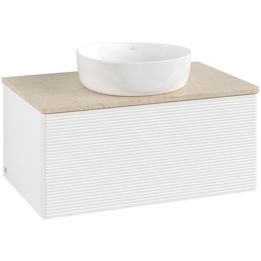 Wastafelonderkast Antao 800x360x500mm White Matt Lacquer L30113MT