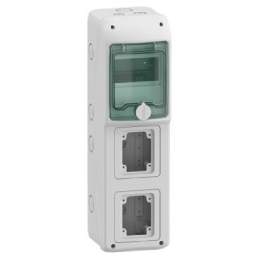 Verdeler contactdoos 1x5 modulen 2 openingen 90x100mm (W)138mm