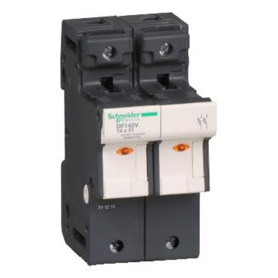 Zekeringhouder+Indicator 2P 50A Zekeringmaat 14x51mm VVE=3