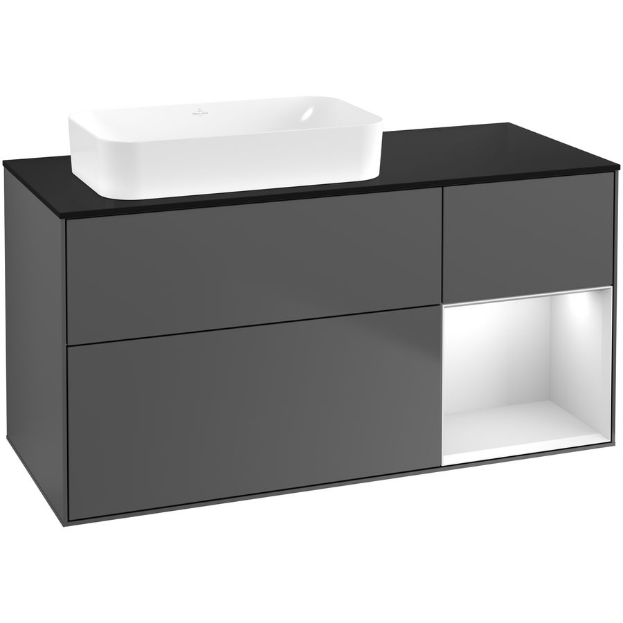 Wastafelonderkast Finion 1200x603x501mm Antr. Matt Lacquer F692MTGK
