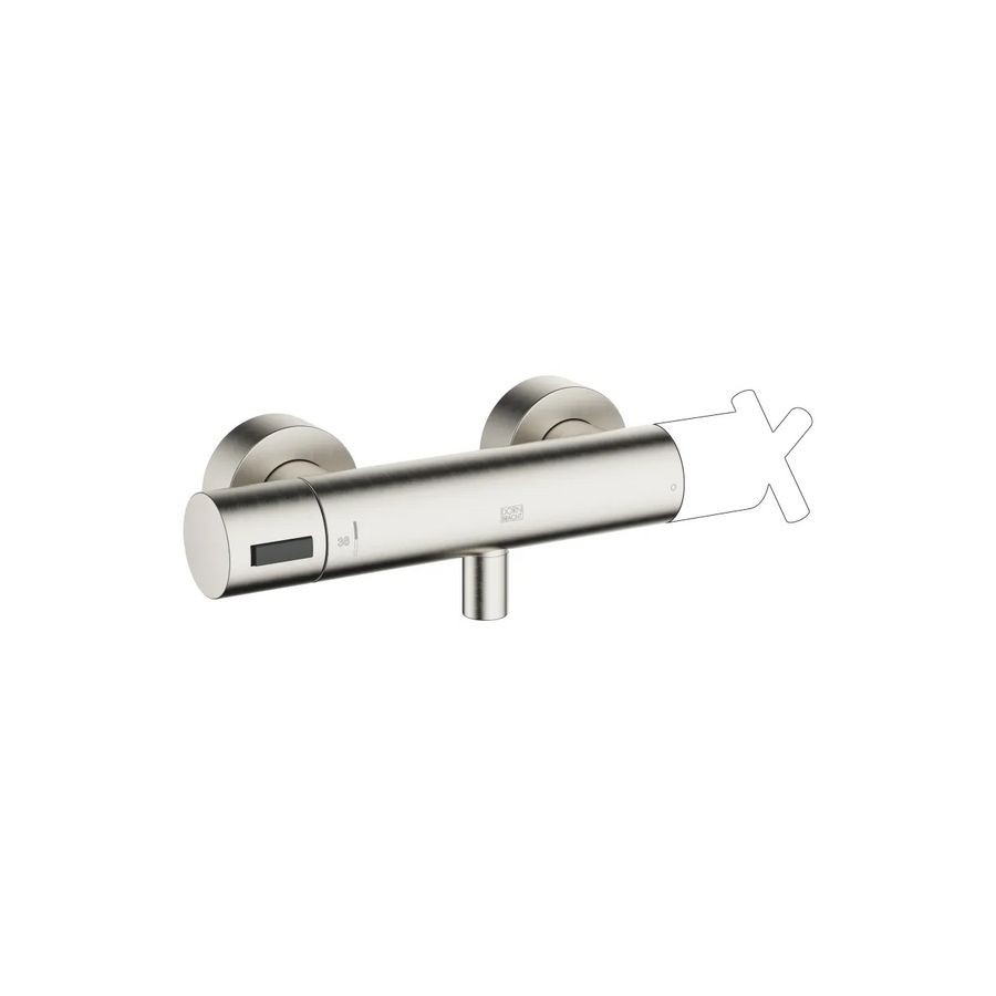 Douchethermostaat v. wandmontage Platina gebors.