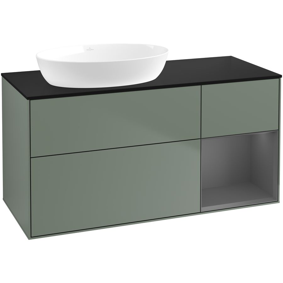 Wastafelonderkast Finion 1200x603x501mm Olive Matt Lacquer GA52GKGM