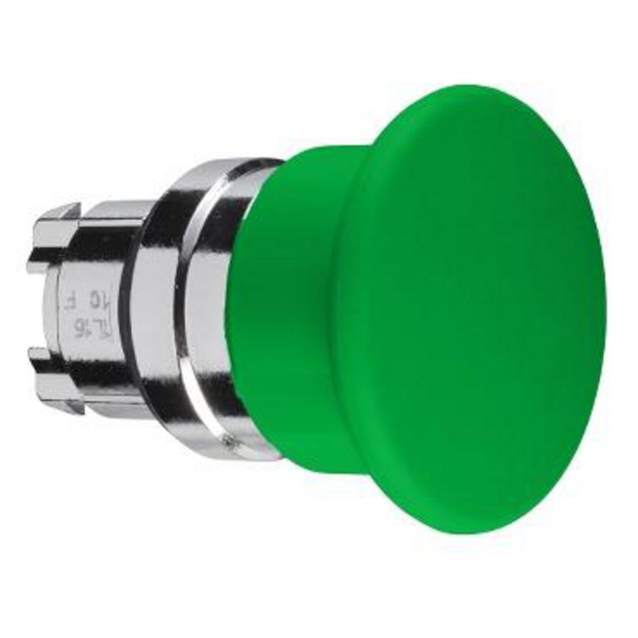 Drukknop paddestoel 40mm Terugvering 22mm Groen chroom