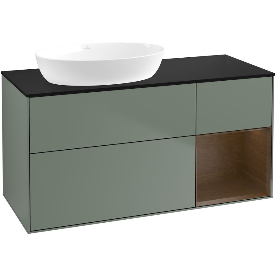 Wastafelonderkast Finion 1200x603x501mm Olive Matt Lacquer GA52GNGM