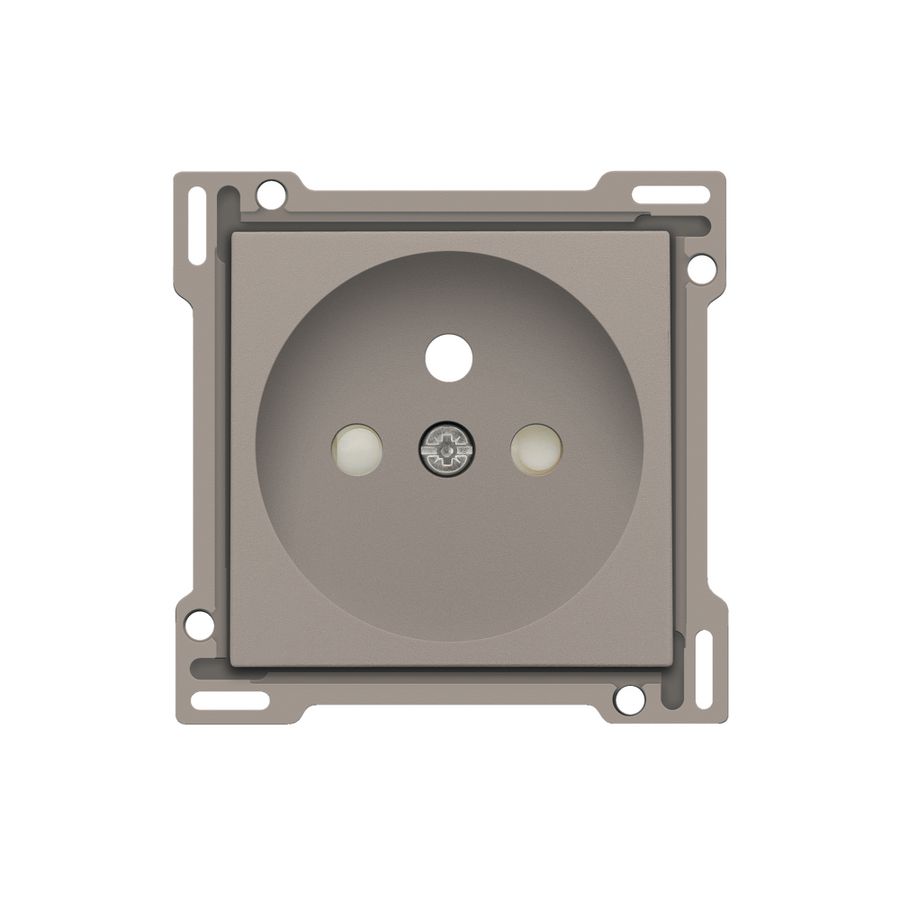 Afwerkingsset stopcontact penaarde/besch.afsl. Bronze