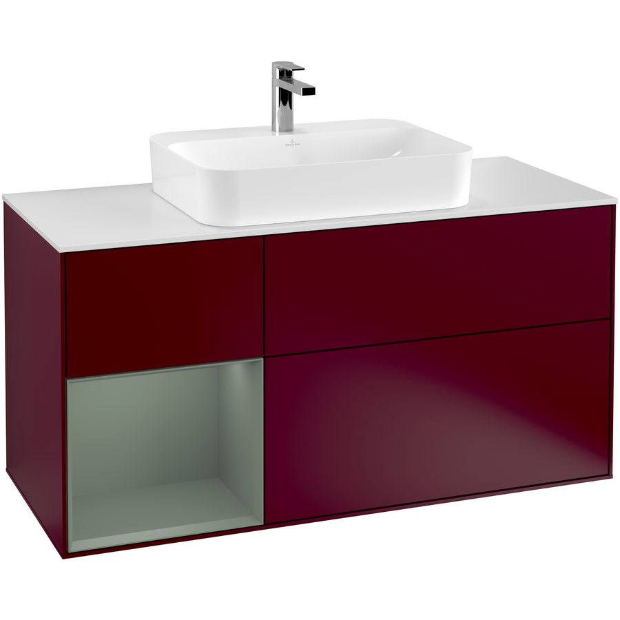 Wastafelonderkast Finion 1200x603x501mm Peony Matt Lacquer G411GMHB