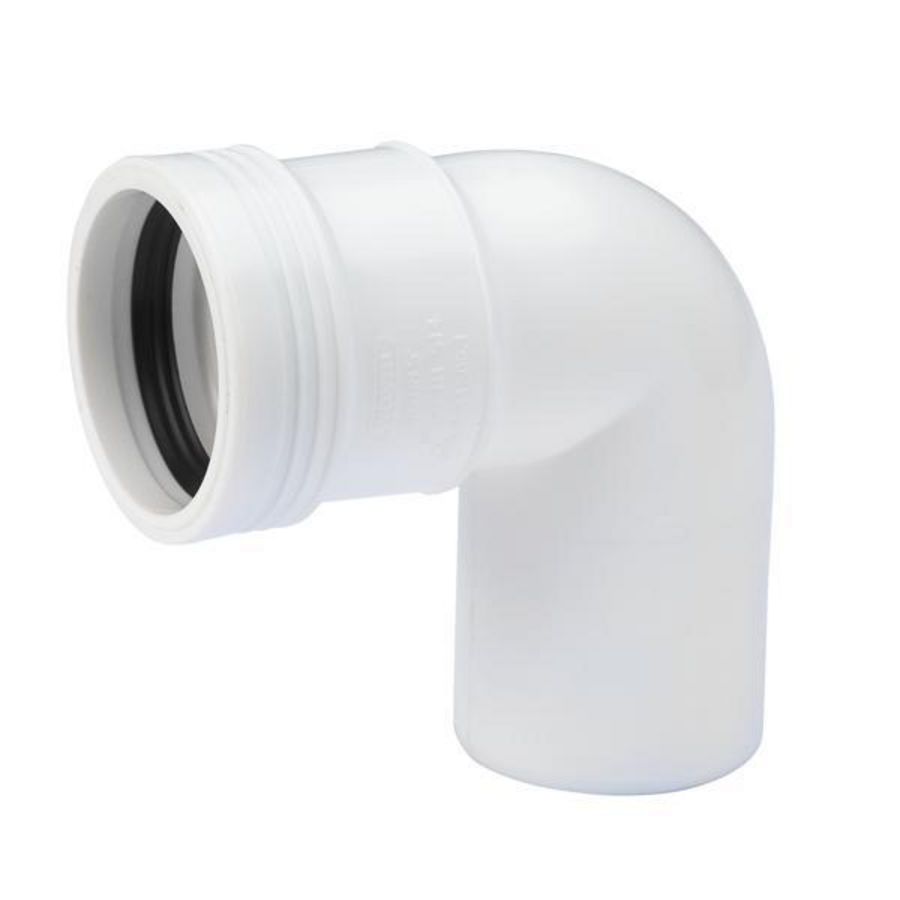 Wafix PP manchet bocht 88° 40mm wit mof/spie