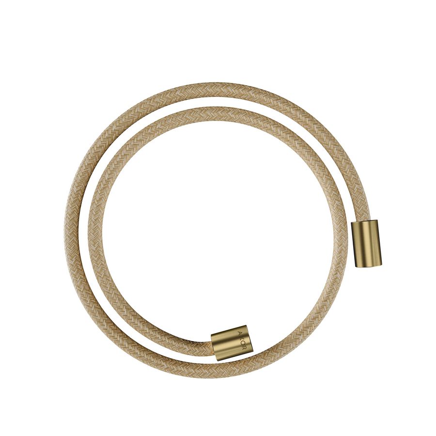 AXOR ShowerSolutions Textile shower hose 1.25 m met cylindrische moer Brushed Brass